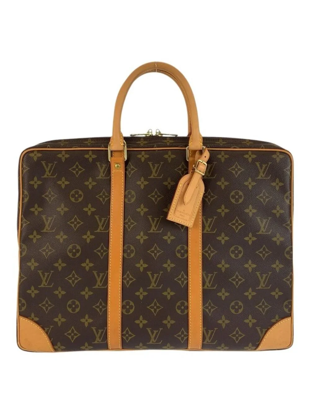 Louis Vuitton Monogram Porte Documents Voyage Brown Business Briefcase